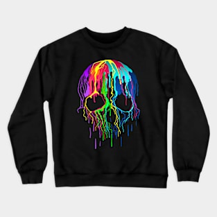 Colorful Drip Skull Crewneck Sweatshirt